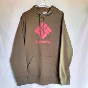 Columbia Women's Trek Stone Green & Pink Pullover Hoodie Size 2X